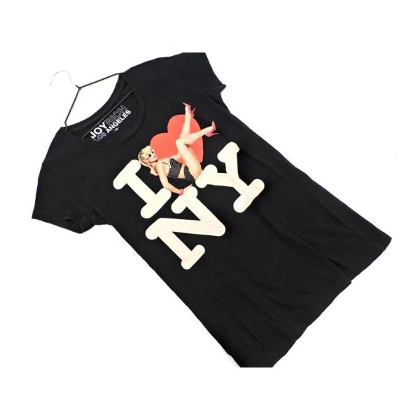 ネコポスOK JOYRICH ジョイリッチ プリント Tシャツ sizeXS/黒 ■◆ ☆ dgb8...