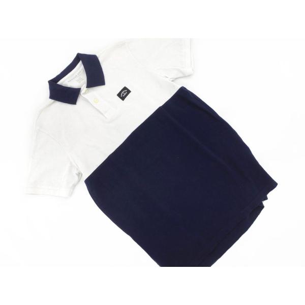 AMERICAN EAGLE アメリカンイーグル ロゴ 刺繍 ポロシャツ sizeXS/白ｘ紺  ■...