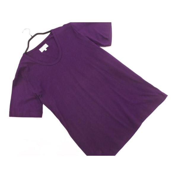 ネコポスOK pyjama clothing ピジャマクロージング 半袖 カットソー sizeL/紫...