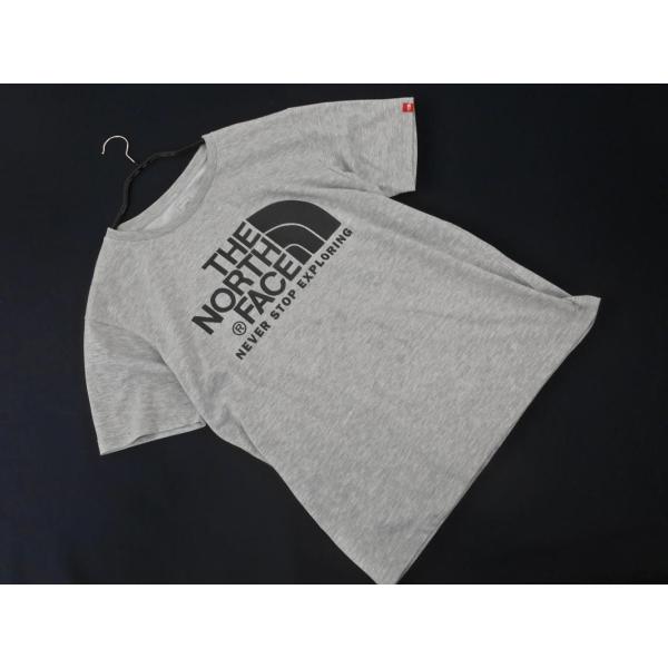 THE NORTH FACE NT31620 ロゴ プリント Tシャツ sizeL/グレー ■◆ ☆...