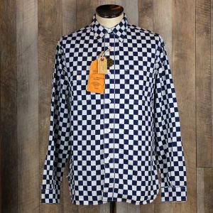 SUGAR CANE / シュガーケーン　INDIGO CHECK SHIRT ワークシャツ SC27509-401WhtA｜able-store