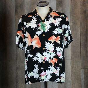 SUN SURF / サンサーフ 半袖アロハシャツ 「JAPANESE MAPLE AND FANTAIL」SS37782BLK 2018年モデル｜able-store