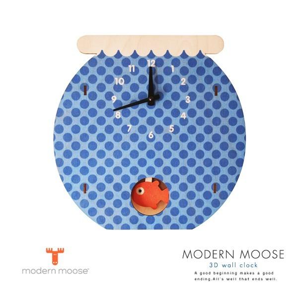 壁掛け時計 ウォールクロック 振り子時計 モダンムース 金魚鉢 送料無料