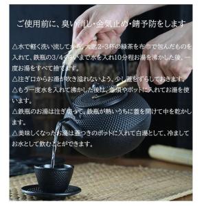 鉄瓶 急須 点柄 伝統工芸品 急須 茶こし付き...の詳細画像3
