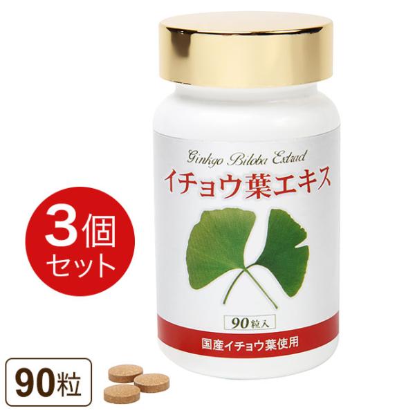 ラメール イチョウ葉エキス（90粒）3個セット｜国産イチョウ葉 フラボノイド テルペン｜全国送料無料