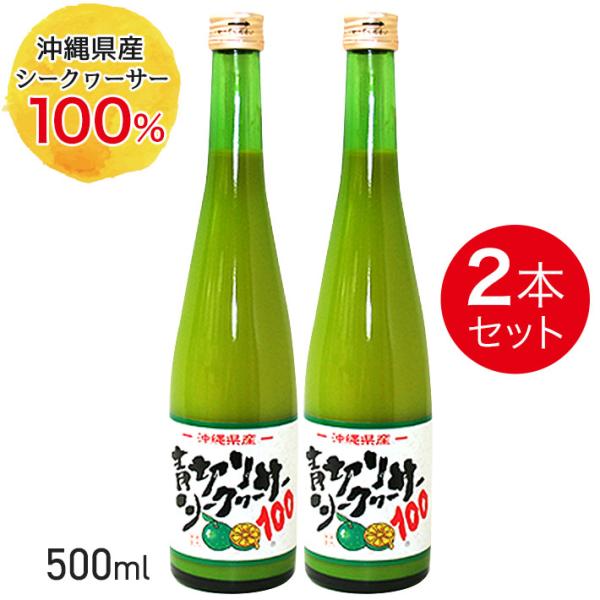 青切り シークヮーサー100（500ml）【2本セット】シークワーサー 100％ 無添加｜代引き不可...