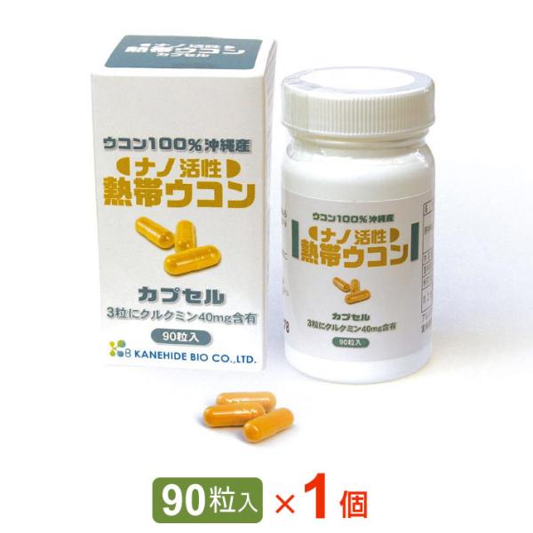 ナノ活性 熱帯ウコン カプセル (90粒)  ウコン100％ 沖縄産 クルクミン｜送料無料(沖縄・一...
