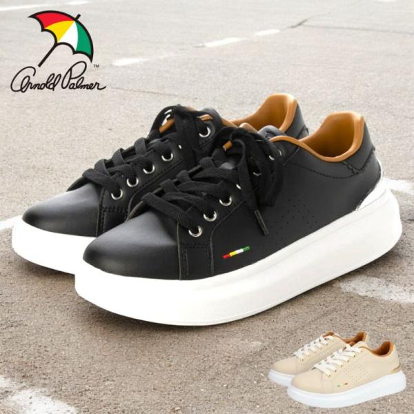 アーノルドパーマー Arnold Palmer レディース スニーカー ひも レースアップ 軽量 軽...