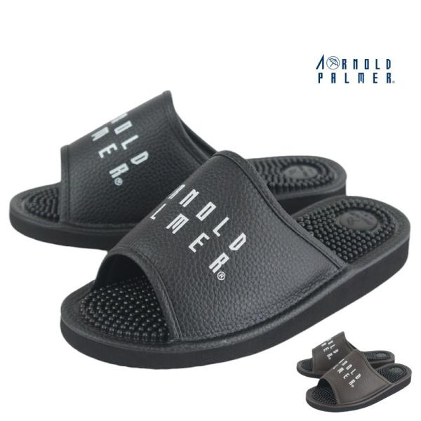 足ツボ 健康サンダル アーノルドパーマー サンダル メンズ 黒 ブラック ネイビー M L LL A...
