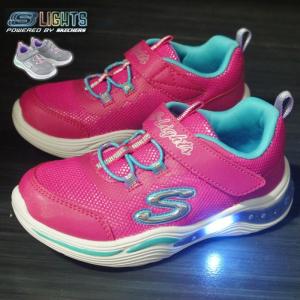 SKECHERS スケッチャーズ S LIGHTS-POWER PETALS ベビースニーカー 光る靴 Sライツパワーペタルズ キッズ シューズ 靴 スニーカー ベビー ギフト hrsk20202n｜ablya