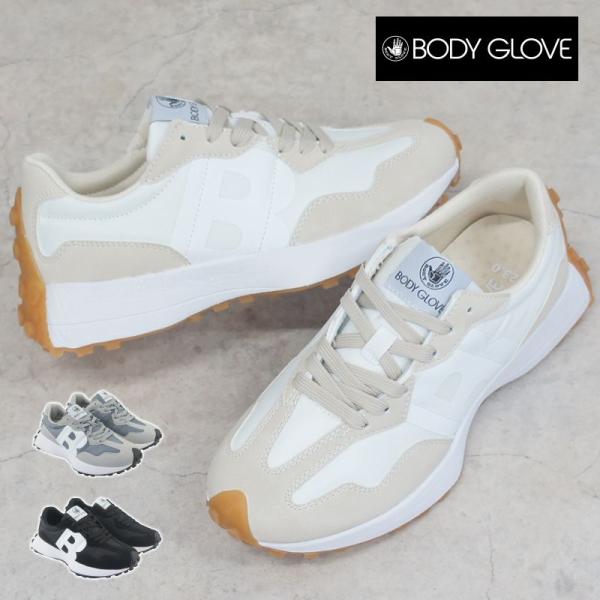 スニーカー レディース メンズ おしゃれ 白 軽量 ボディグローブ Body Glove ブランド ...
