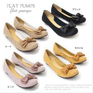 バレエパンプス ローヒール　ローヒールパンプス