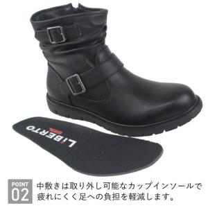エンジニア ブーツ メンズ 防水 防滑 雨 レ...の詳細画像4
