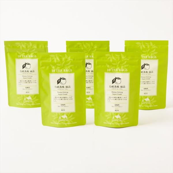 ルピシア 白桃烏龍 極品 10個入 5袋セット ティーバッグ カフェインレス LUPIC IA スリ...