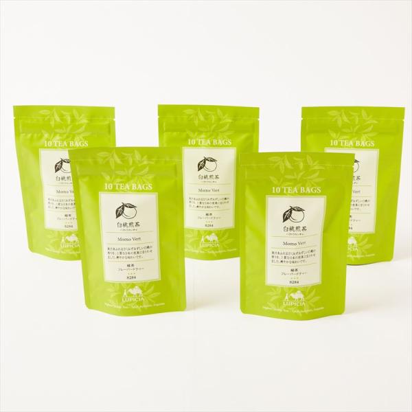 ルピシア 白桃煎茶 10個入 5袋セット ティーバッグ カフェインレス LUPICIA ス リランカ...