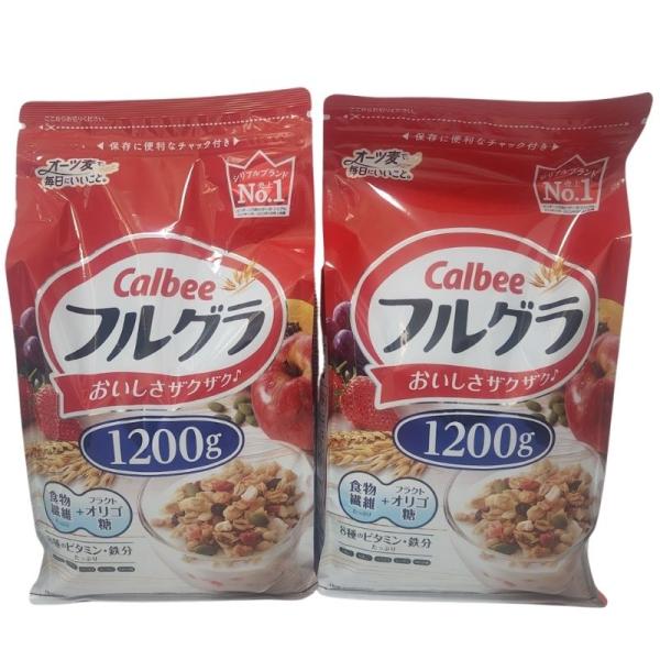 フルグラ カルビー フルーツグラノーラ 1200g × 2袋 シリアル モーニング 朝ごはん 低糖質...