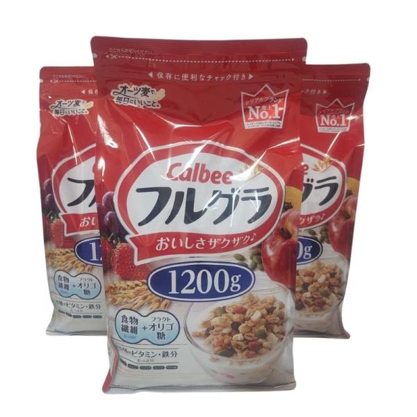 フルグラ カルビー フルーツグラノーラ 1200g × 3袋 シリアル モーニング 朝ごはん 低糖質...