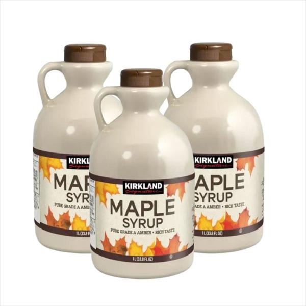カークランド メープルシロップ カナダ産 1325g 3本セット メープル シロップ カナダ グレー...