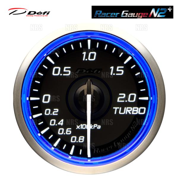 Defi デフィ レーサーゲージN2+ (φ52/ブルー) ターボ計 -100kPa〜+200kPa...