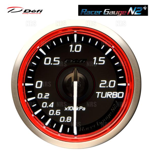 Defi デフィ レーサーゲージN2+ (φ52/レッド) ターボ計 -100kPa〜+200kPa...