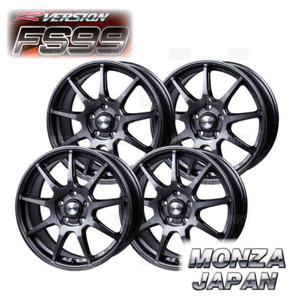 MONZA モンツァ R-VERSION FS99 (4本セット) 8.5J x 18 インセット+...