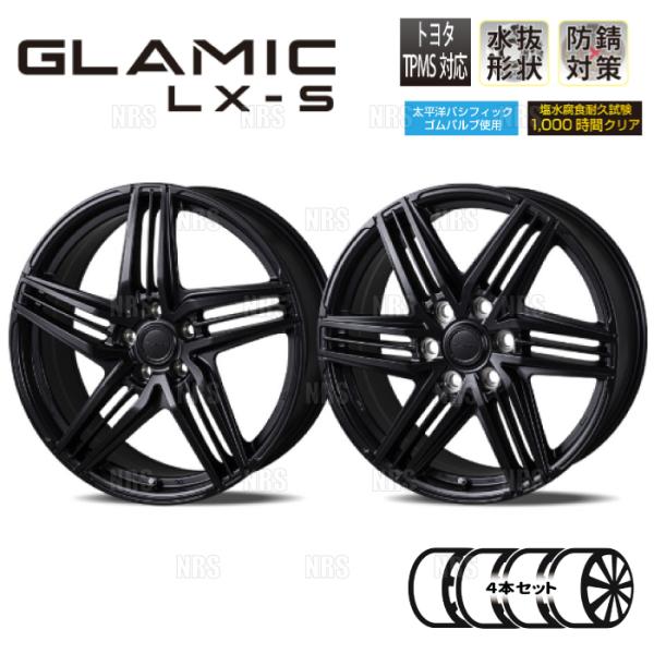 ジャパン三陽 GLAMIC LX-S (サテンブラック/4本セット) 7.5J x 18インチ IN...
