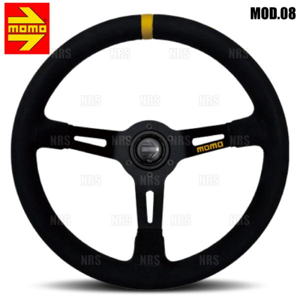 MOMO モモ MOD.08 モデル08 マイクロファイバー/ブラックスポーク 330mm マイクロ...