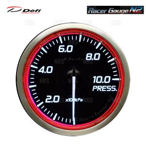 Defi デフィ レーサーゲージN2 (φ60/レッド) 圧力計 (油圧計/燃圧計)