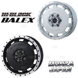 MONZA モンツァ HI-BLOCK BALEX バレックス (2本セット) 4.5J x 14 インセット+45 PCD100 4穴 Mブラック/Rポリッシュ (BALEX-451445-BP-2S｜abmstore7