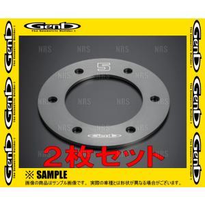 Genb 玄武 ホイールセットアップスペーサー (5mm/2枚) ハイエース/レジアスエース 200系 TRH/KDH/GDH# (WAP02GH-2S｜エービーエムストア 7号店