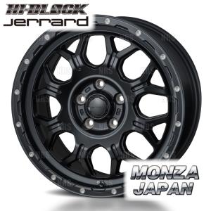 MONZA モンツァ HI-BLOCK JERRARD ジェラード(4本セット) 4.5J x 14 インセット+45 PCD100 4穴 Sブラック/ミーリング (JERRARD-451445-4S｜abmstore7