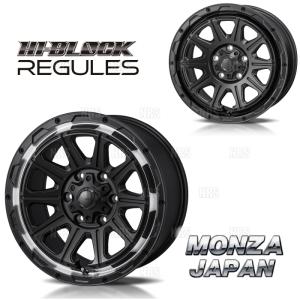 MONZA モンツァ HI-BLOCK REGULESレグルス(4本セット) 7.0J x 16 インセット+41 PCD114.3 5穴 サテンブラック (REGULES-701641-SB-4S｜abmstore7