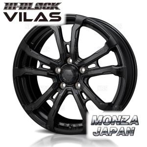 MONZA モンツァ HI-BLOCK VILAS ヴィラス (4本セット) 6.0J x 16 インセット+50 PCD100 4穴 サテンブラック (VILAS-601650-4S｜abmstore7