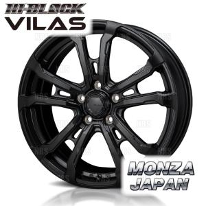 MONZA モンツァ HI-BLOCK VILAS ヴィラス (4本セット) 7.0J x 17 インセット+48 PCD114.3 5穴 サテンブラック (VILAS-701748-4S｜abmstore7