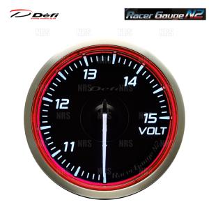 Defi デフィ レーサーゲージN2 (φ52/レッド) 電圧計 10V〜15V