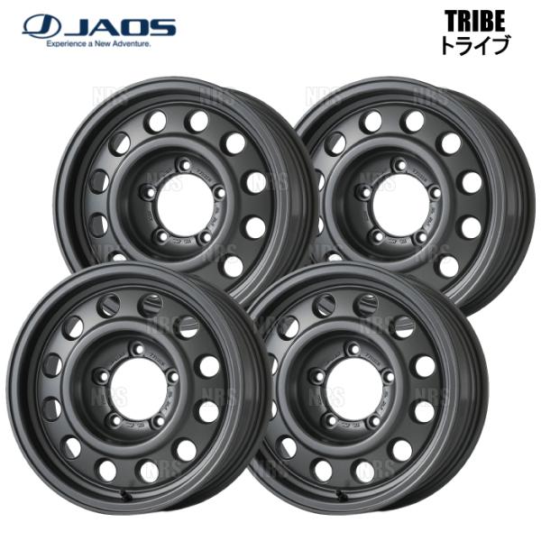 JAOS ジャオス TRIBE トライブ (マットガンメタリック/4本セット) 6.5J x 16イ...