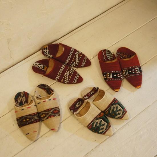 キリムのバブーシュ　全4種