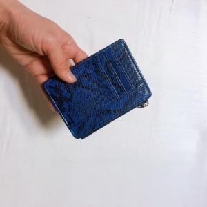 TOPANGA BAG パイソンコイン&カードケース　ブルー｜abracadabra