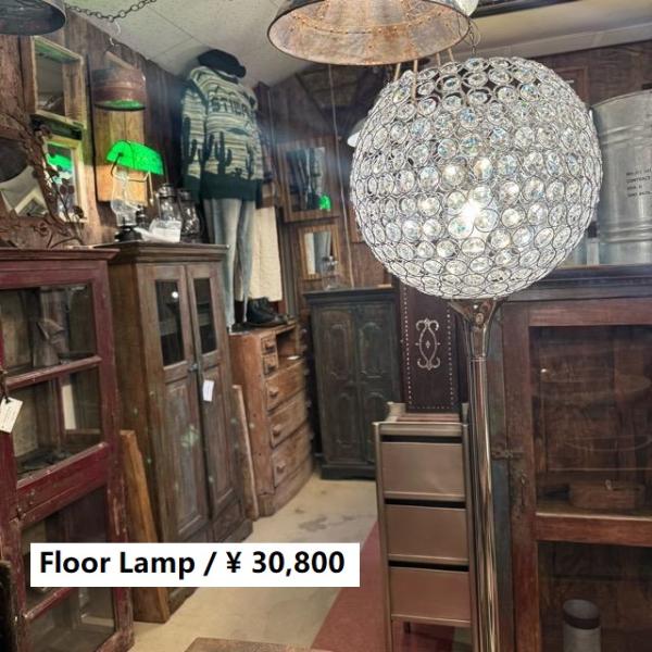 置き照明　クリスタル フロアランプ　トーチ　1灯　家具　インテリア　間接照明　寝室　スタンドライト　...