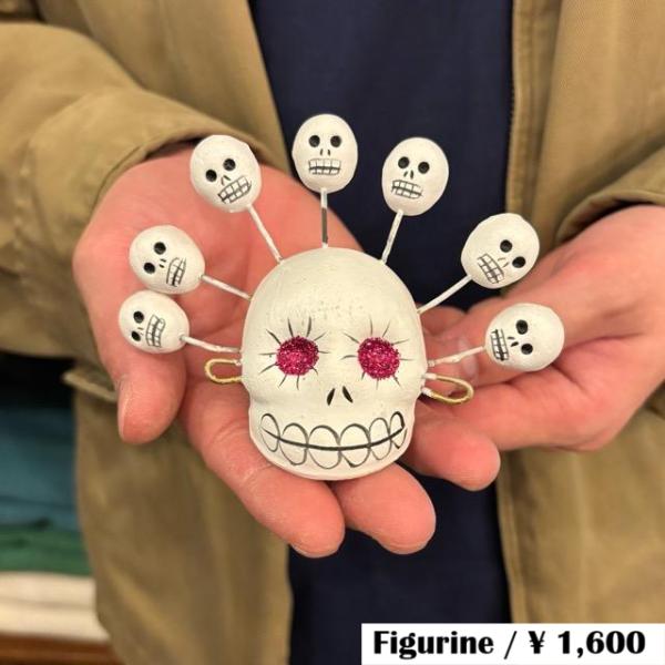 Mexico Calavera figurine メキシコ カラベラ多頭人形 インテリア 雑貨 ガイ...