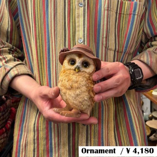 China Owl Ornament 中国 フクロウオーナメント インテリア 装飾品 置物 雑貨 フ...