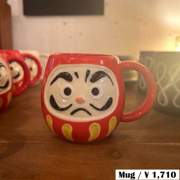 縁起だるま　マグカップ(赤)　美濃焼　日本製