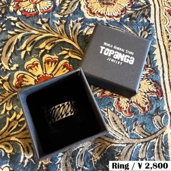 TOPANGA Jewelry　Shadow　chain　Squareplate　RING　23　2...