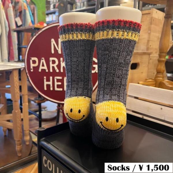 TOPANGA SOCKS 　Lady's　　Smile　Socks　Dark　Gray　スマイルソ...