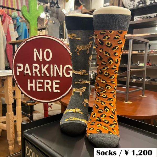 TOPANGA SOCKS Men's　Leopard Socks　靴下　ヒョウ　レオパード　メンズ...