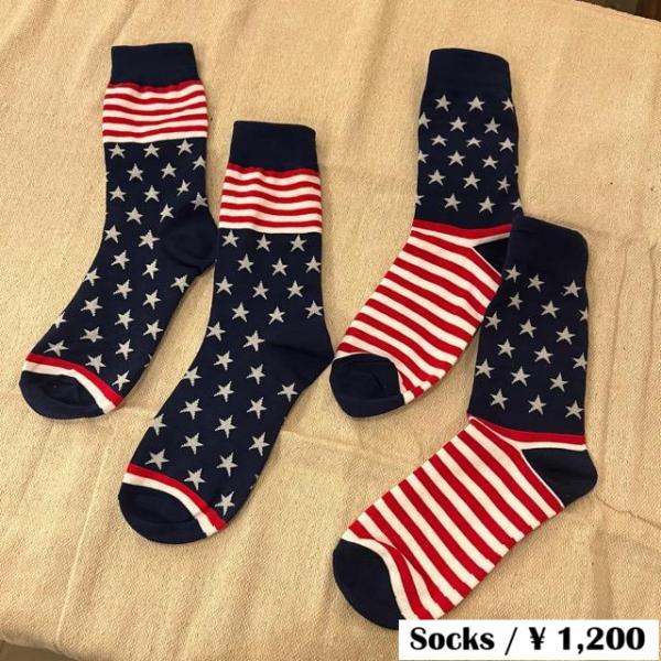 TOPANGA SOCKS Men's　American flag　Socks 2Type 靴下　メ...