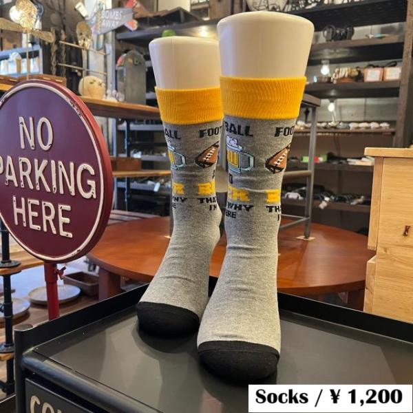 TOPANGA SOCKS Men's　football and beer　フットボール　ビール　靴...
