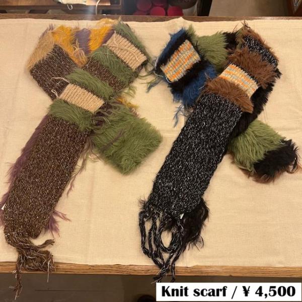 TOPANGA Accessory　Fur＆Knitted　Slim　Muffler　２Color　...