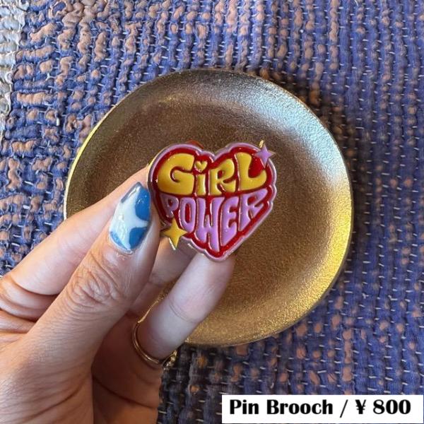 TOPANGA Jewelry　pin brooch　Candy Heart Girl Power　...