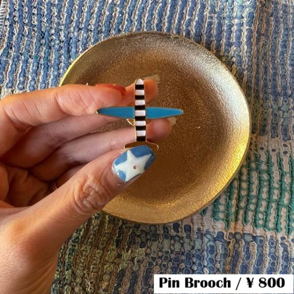 TOPANGA Jewelry　pin brooch　Border Plane　ピンブローチ　ボーダ...